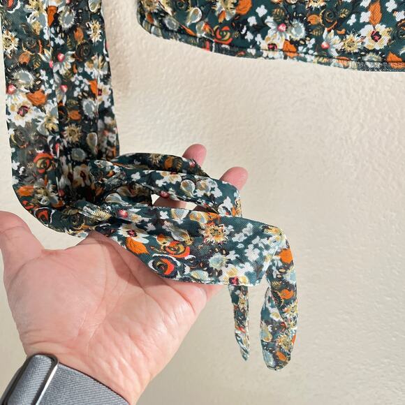 NEW Free People all dolled up floral cropped blouse - Picture 10 of 12